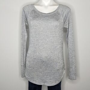 Athleta heathered blue long sleeve t-shirt XS